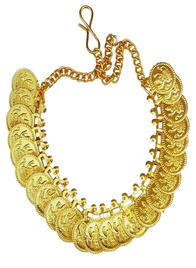 Snabs Ginny Coin Mala with Mukut for God Idol, Beautiful Garland Haar for Laddu Gopalji, MATA Rani, Radhaji Krishnaji, Laxmi Ganesh ji Murti - Image 2